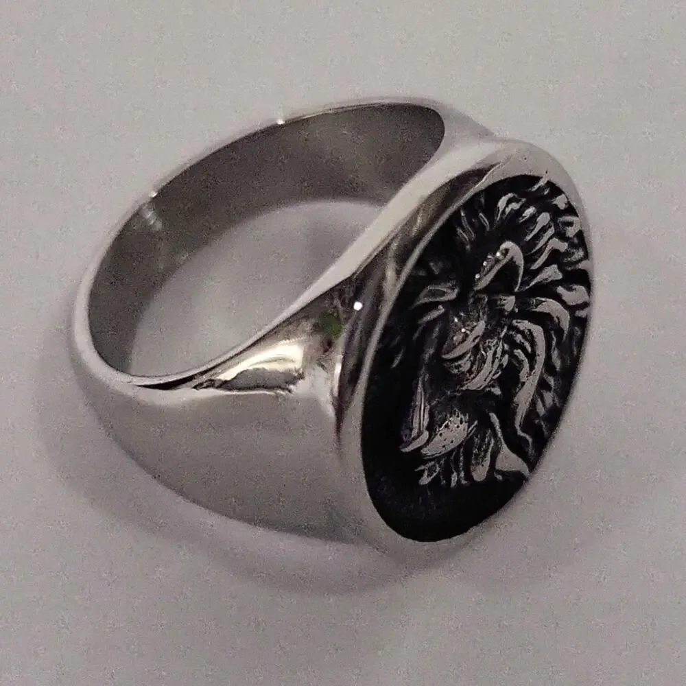 Lion Statement Handmade Men's Ring Size 10 NWT